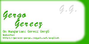 gergo gerecz business card